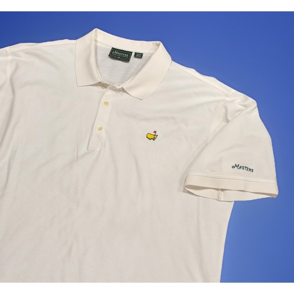 Vintage Masters Shirt Mens 2XL White Golf Masters Collection Hong Kong Polo